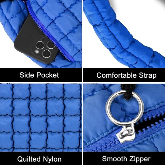 Stylish Quilted Carryall Crossbody Tote Bag - Perfect for Everyday Essentials - Picture 5 of 7